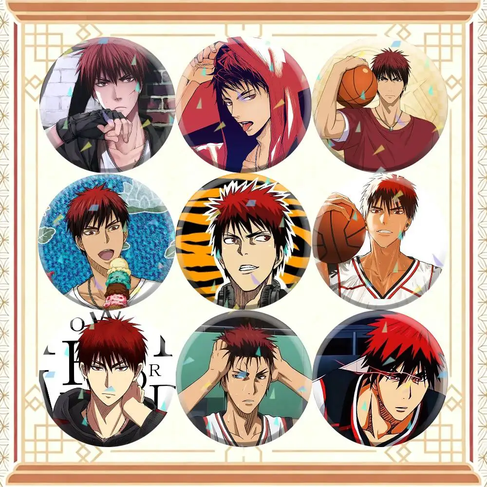 Taiga Kagami 32/44/58mm Handmade Pins Round Brooch Badge Backpacks Clothes Jewelry Gifts