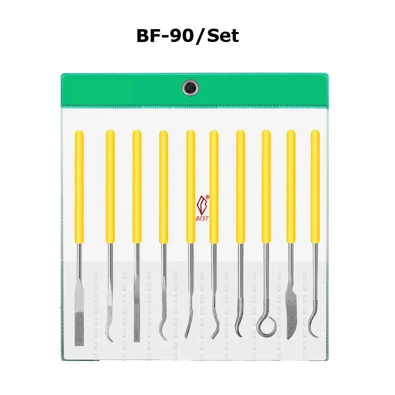 최고의 CF-400 다이아몬드 파일 세트, BF-90 다이아몬드 합금 Lat 연마 파일 MTP-120, 다이아몬드 테이퍼 파일 PTF-10 핸드 파일 Gri150 ~ 400