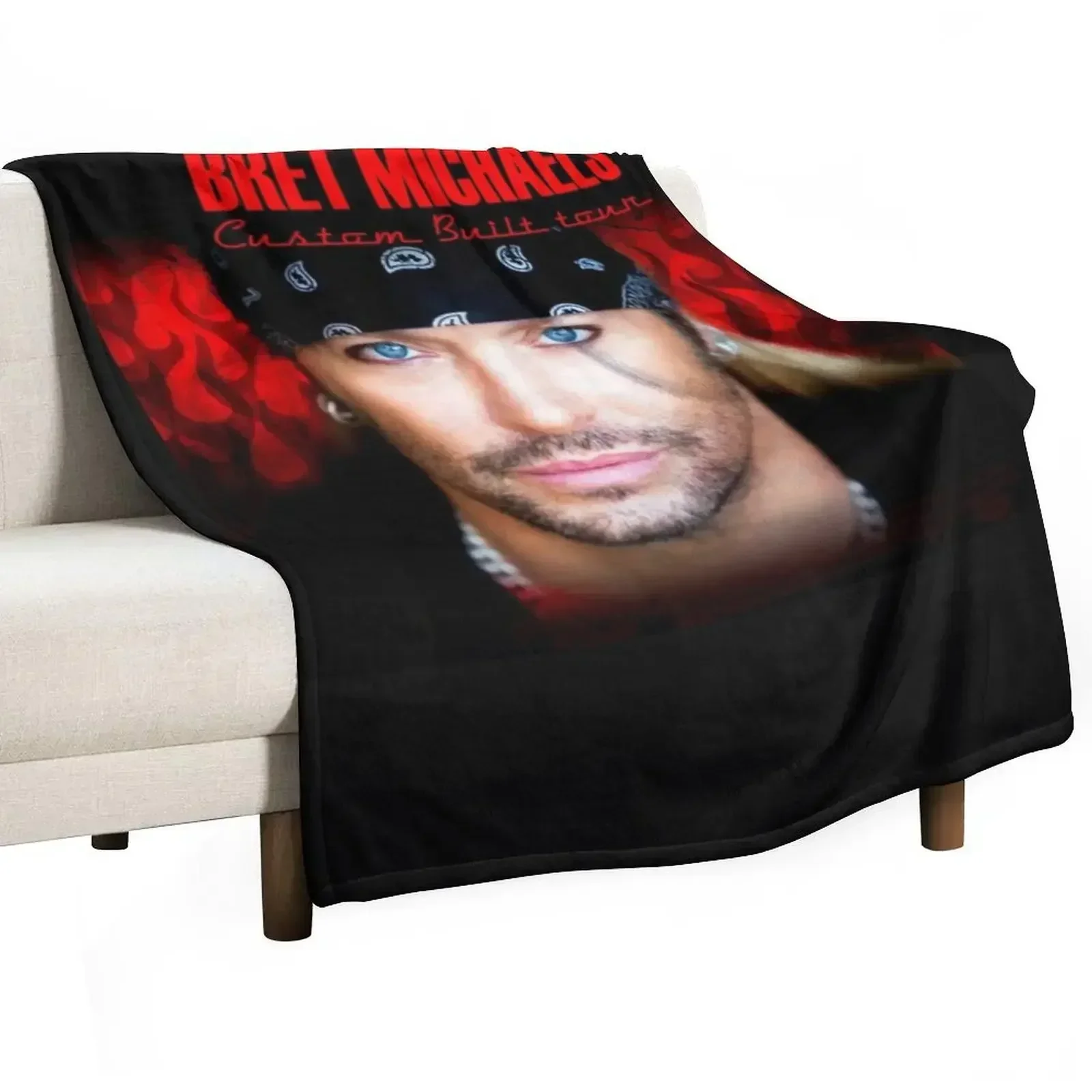 

Bret Michaels Face Tour 2019 Dedekyo 5 Throw Blanket Tourist Hairy Comforter Luxury Throw Blankets