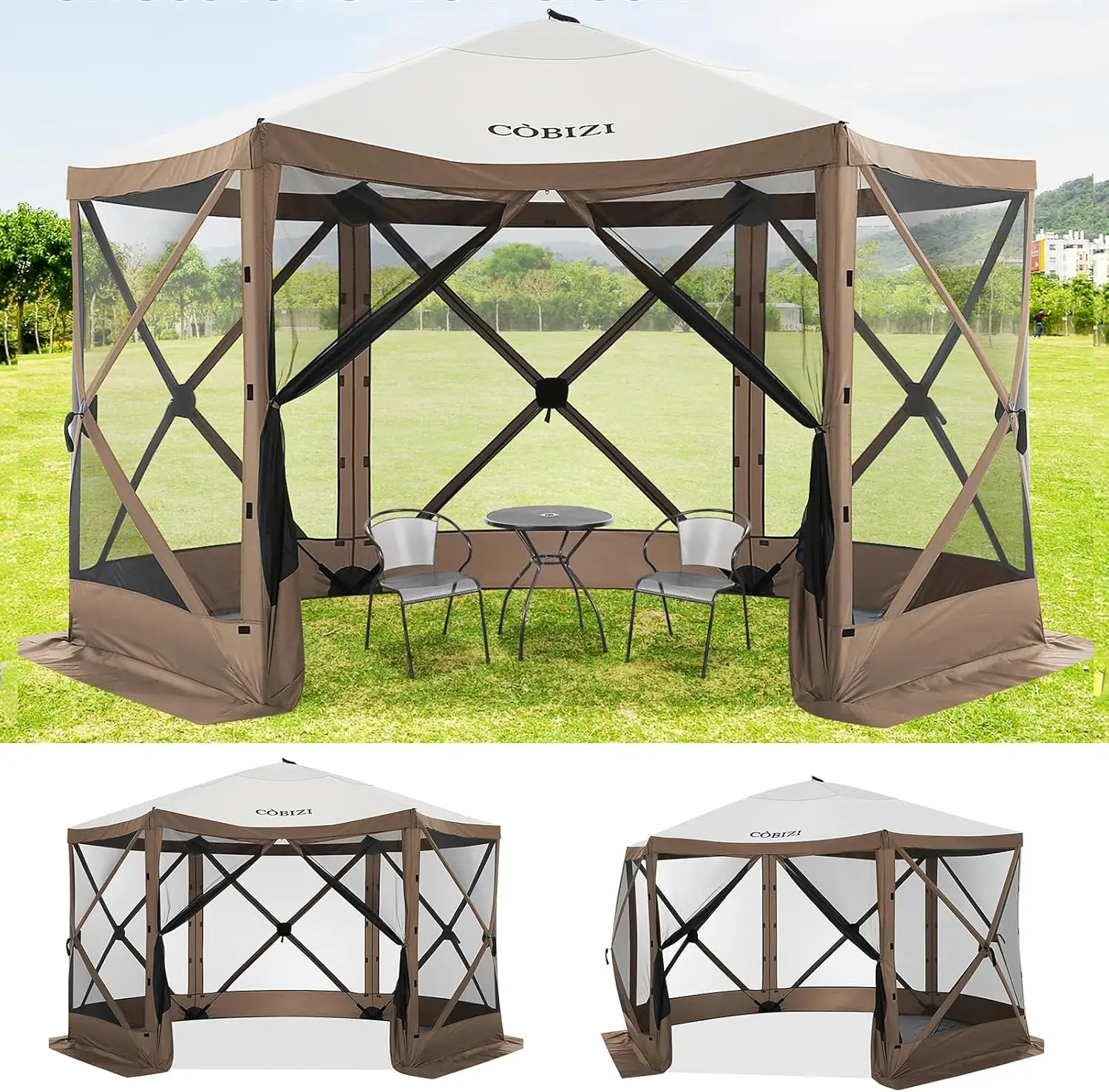 

12x12ft всплывающая альтанка, экран для палатки, дом для кемпинга, кемпинга, уличная экранированная беседка с москитной сеткой, портативный концентратор Te