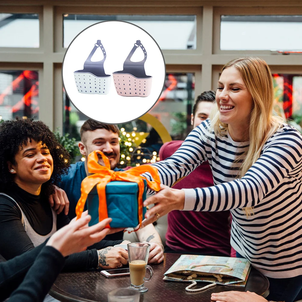 

2pcs Basket For Kitchen Sink Drain Rack With Adjustable Design Storage Organizer Sink Drying Rack Kitchen Accessories Drain