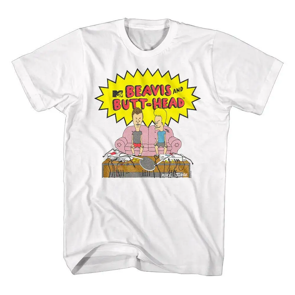 MTV Beavis and Butthead T Shirt Sofa King Cool Music Television Classic Cartoon 90s Shirtnage Idiots Show For Men