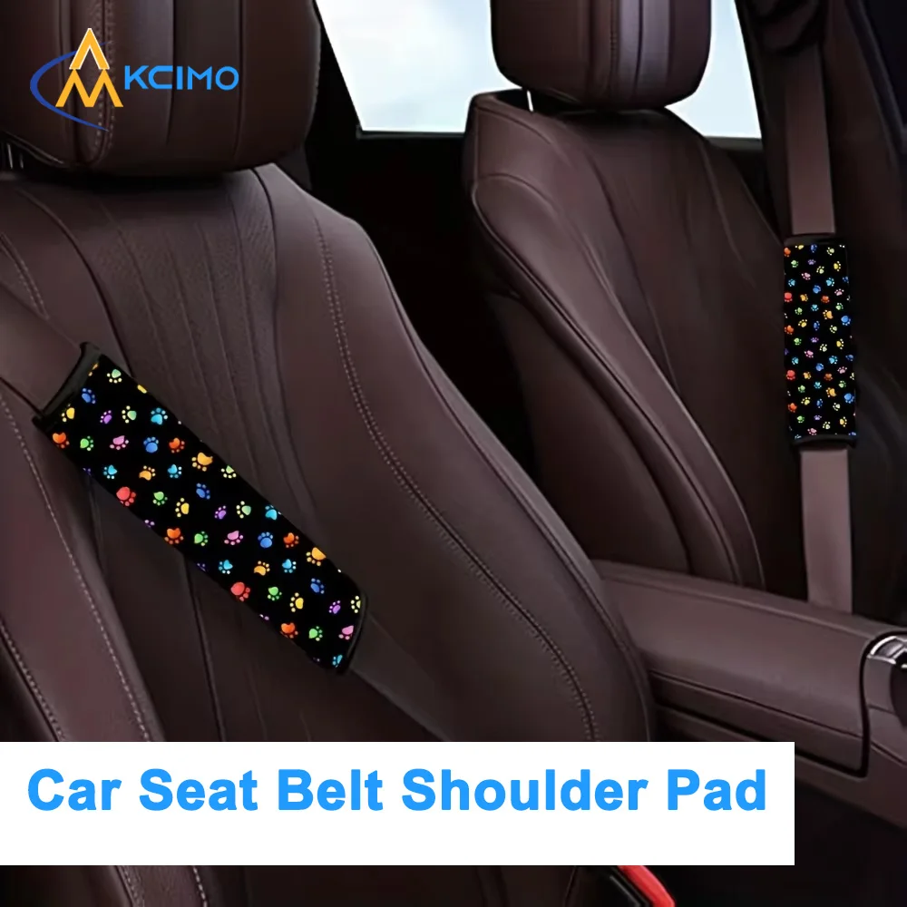 

New PU Leather Embossed Car Seat Belt Shoulder Cover Protect Shoulder Pad Safety Belt Protective Cover Car Interior Accessories