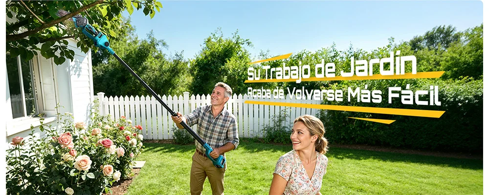 Seesii 6-in-1 Kettensäge mit Teleskopstange, elektrischer Heckenschneider, Strauchschere, Gartenwerkzeug für Makita 18V Akku – Detail 4