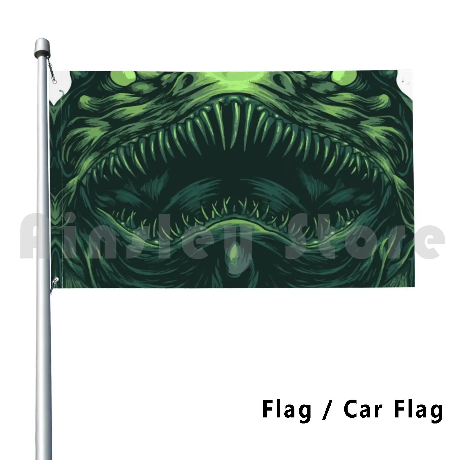 Flag Car Flag Angler Fish Hat Anglerfish Fish Ocean Cute Deep Seea Marine Sea Animal Angler Biology Black