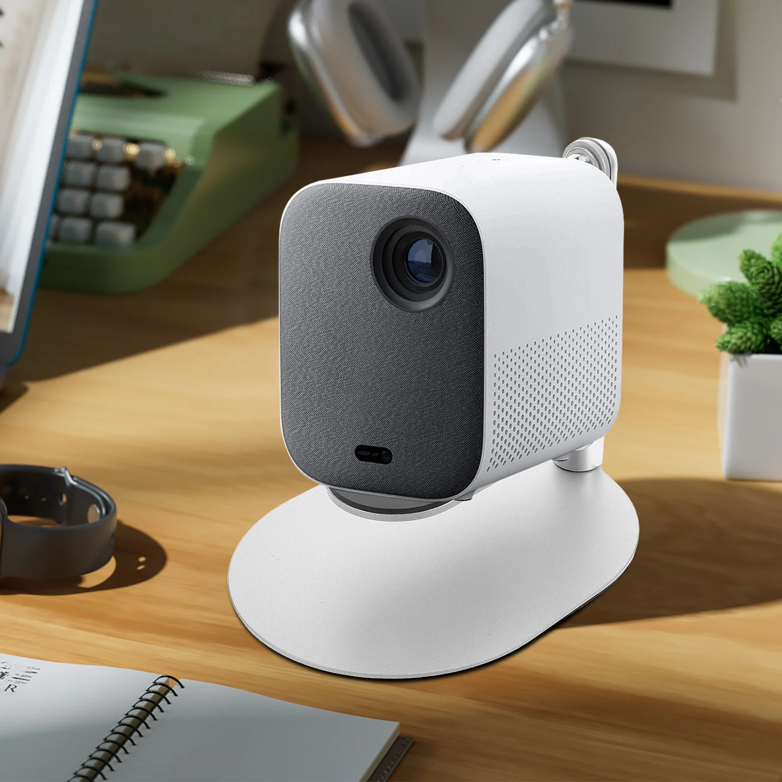 حامل جهاز عرض قابل للدوران لسطح المكتب 360 درجة قابل للتعديل ودعم قوي للمكتب والمنزل ورف جهاز عرض الطاولة