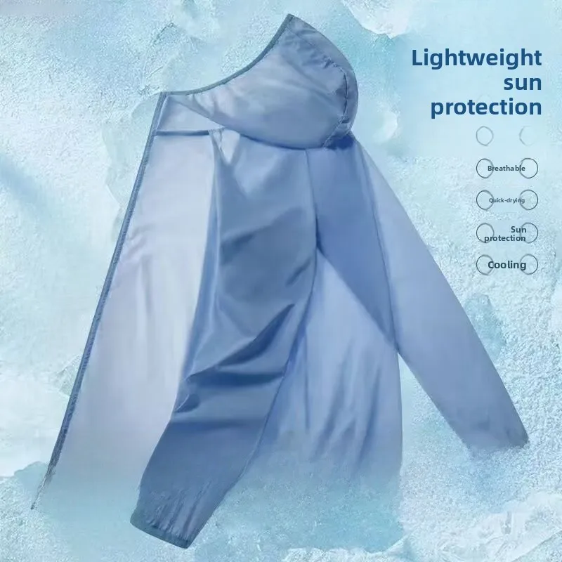 

Women's Summer Thin Ice Silk UV Protection Clothing Breathable Outdoor Sports Outerwear Large Size Sun Protection Suit