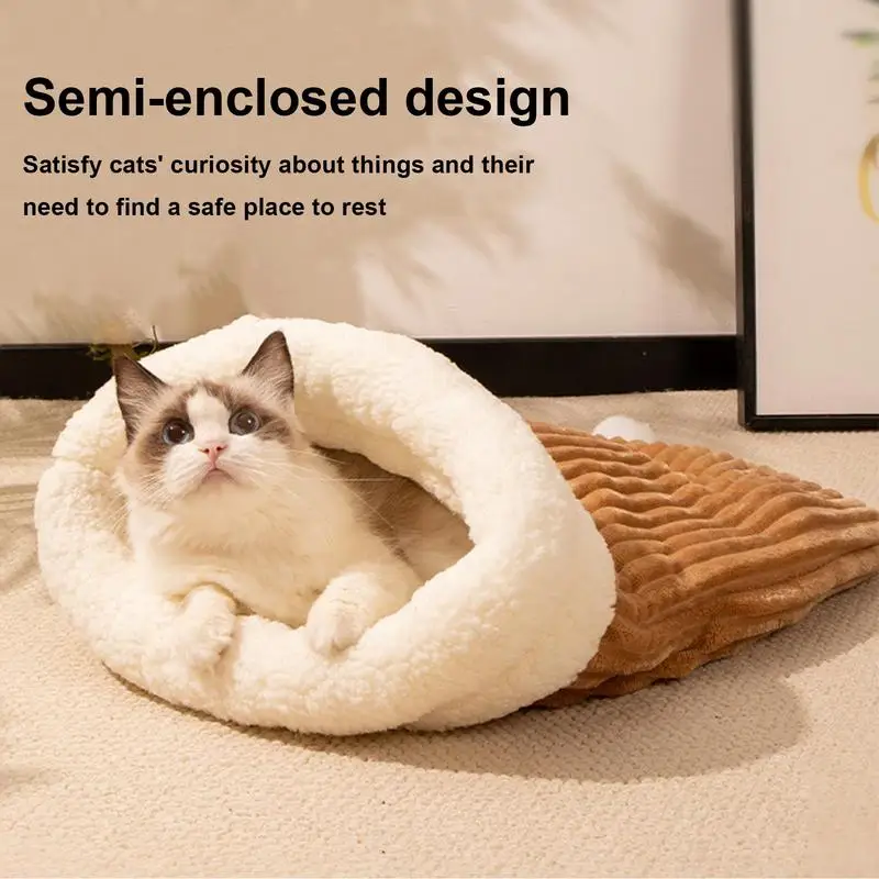 Dog Sleeping Bag Thermal Cat Sleeping Bed Cat Nest Bed Kitten Bed Cave Breathable Cozy Cat Bed For Home Pet Shops