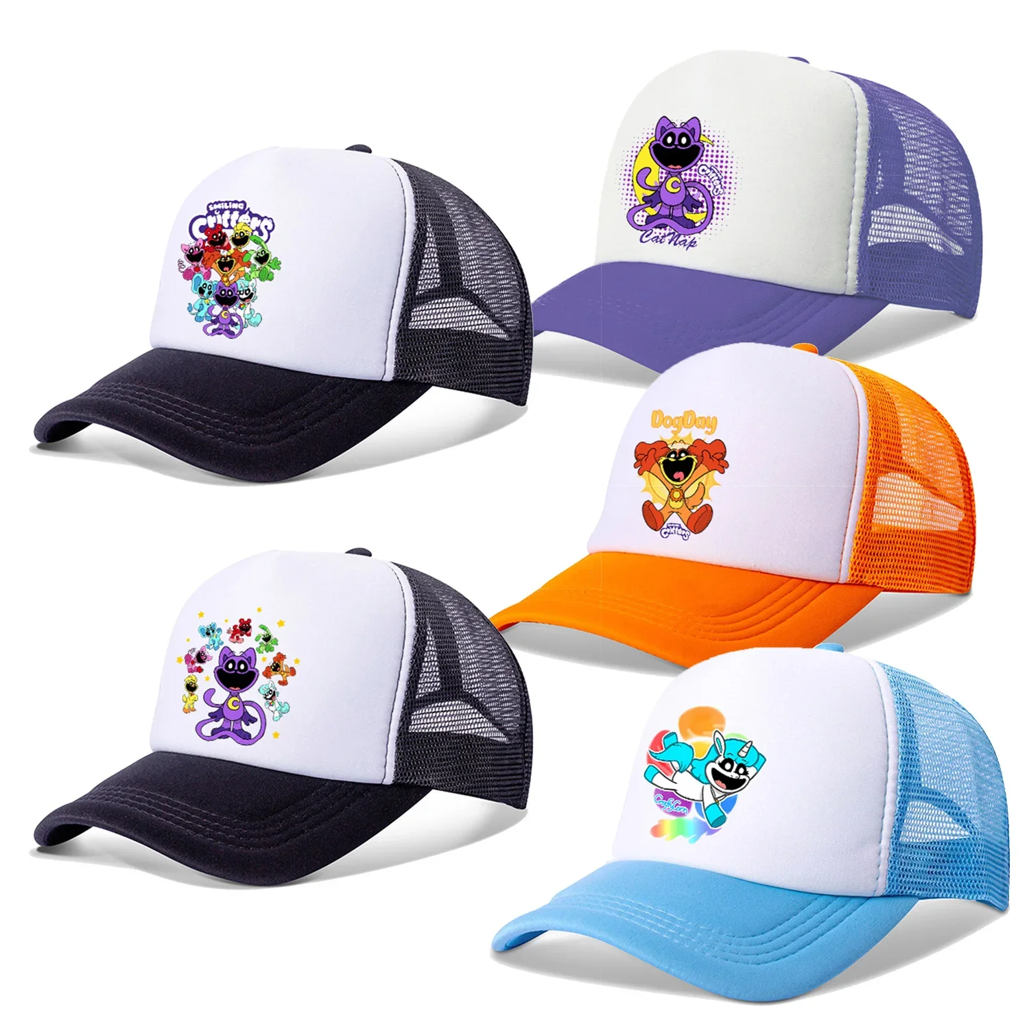 

Бейсболка Smilings Critters с принтом игровых фигурок, кепка с козырьком для детей и взрослых, летняя солнцезащитная шляпа, дышащая сетчатая кепка от солнца, подарок на день рождения