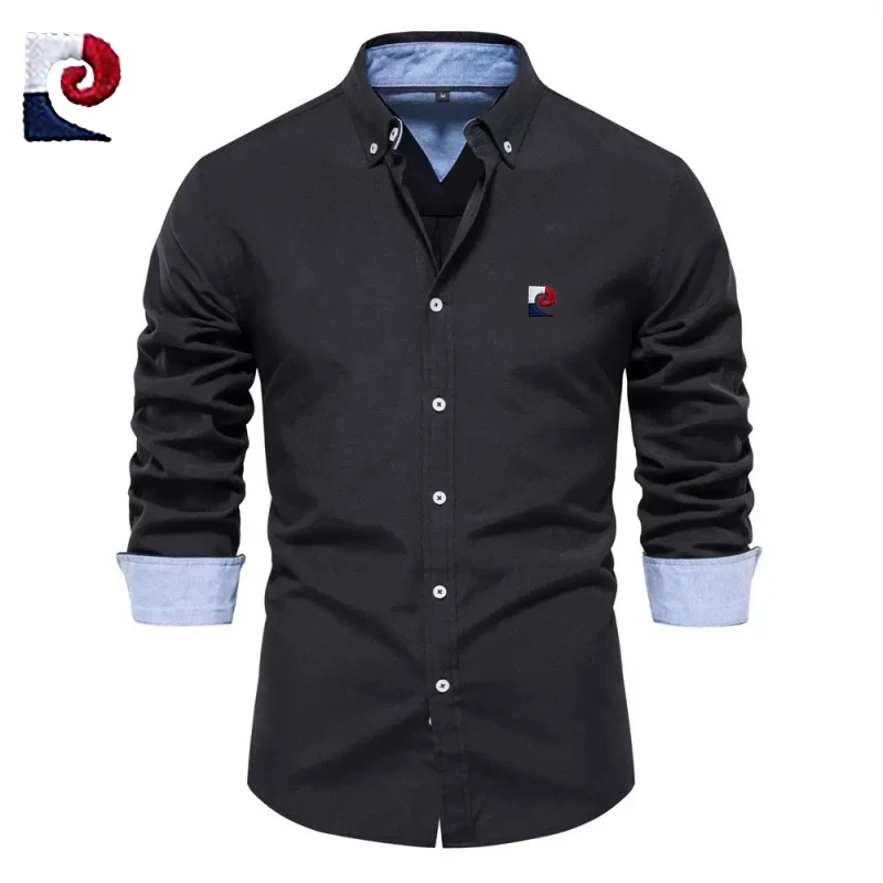 Spring and Autumn Men's High Quality Long Sleeve Shirt New Fashionable Business Casual Versatile Top