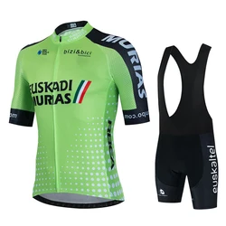 2023 Euskaltel Euskadi Team Cycling Jersey Set Men Cycling Clothing Race Road Bike Suit Bicycle Bib Shorts Maillot Ropa Ciclismo