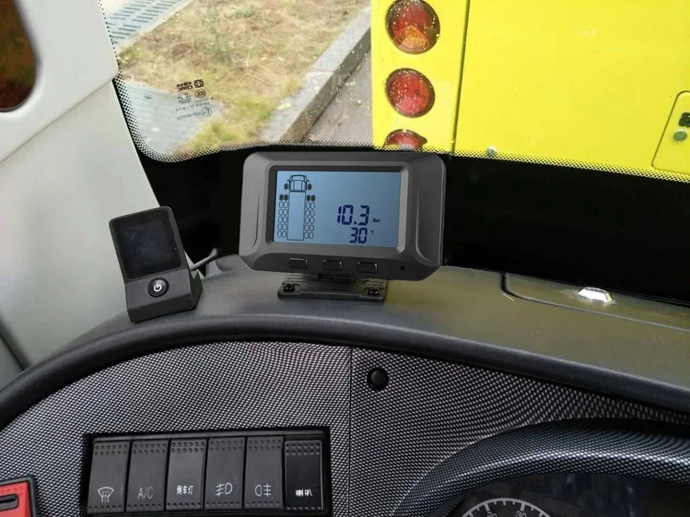 Bus and Truck Tire Pressure Monitoring System RS232 Port Compatible External TPMS Wireless Display for 2 to 22 Tires