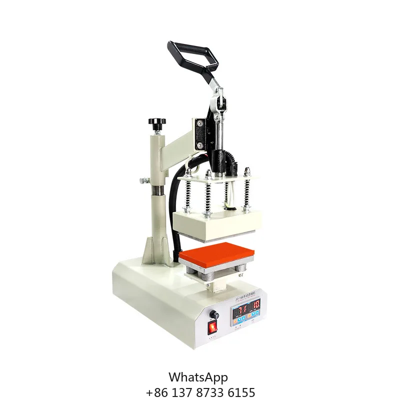

Digital Clothing Logo Manual Heat Press Machine For Badge Printing Collar Label Trademark Stamping 10*15 Cm