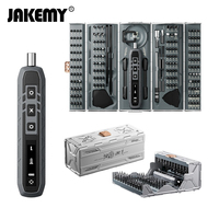 JAKEMY 3.7V 3 Speed Electric Screwdriver Kit Mini Container Multifunctional 500mAh Battery Multi-bit Portable Utility for DIY