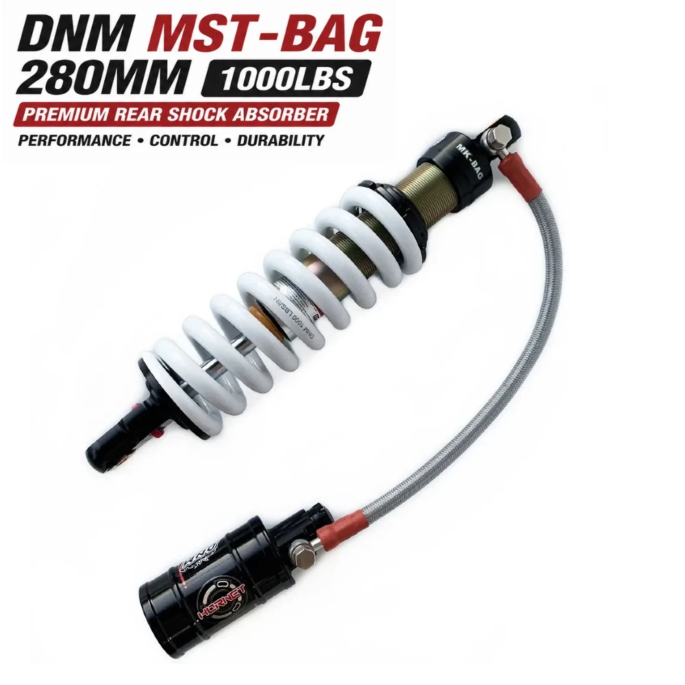 Motorcycle Rear Air Shock Absorber DNM MST-BAG 280mm 1000LBS Damping Design Suspensions for Off-road GSX250 Honda Dio KTM Enduro