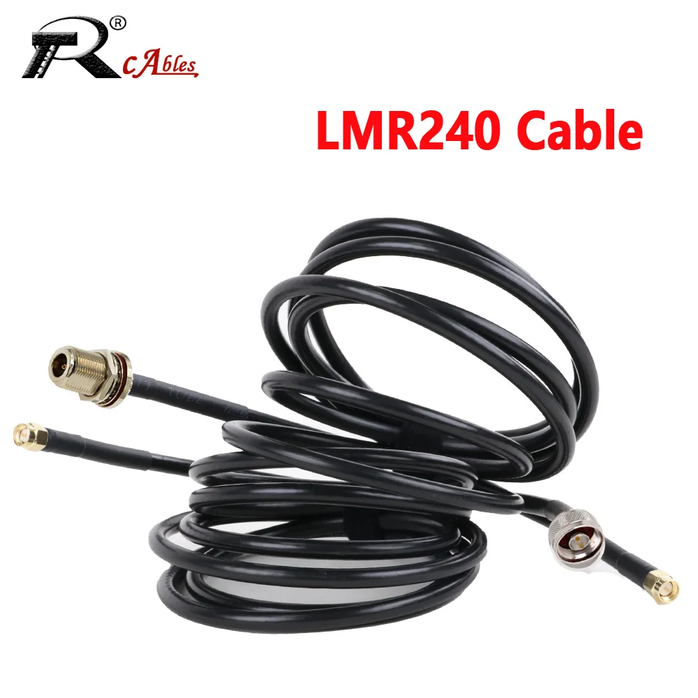 

1PC Waterproof N Female to SMA Male Connector 50-4 LMR240 RF Coaxial Pigtail Jumper 4G 5G LTE Extension Cord RF Adapter Cables