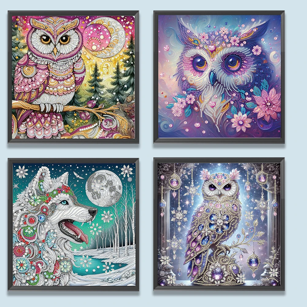 

Набор для алмазной вышивки 5D DIY с частичным покрытием, особой формы, с изображением животных, 30x30 см