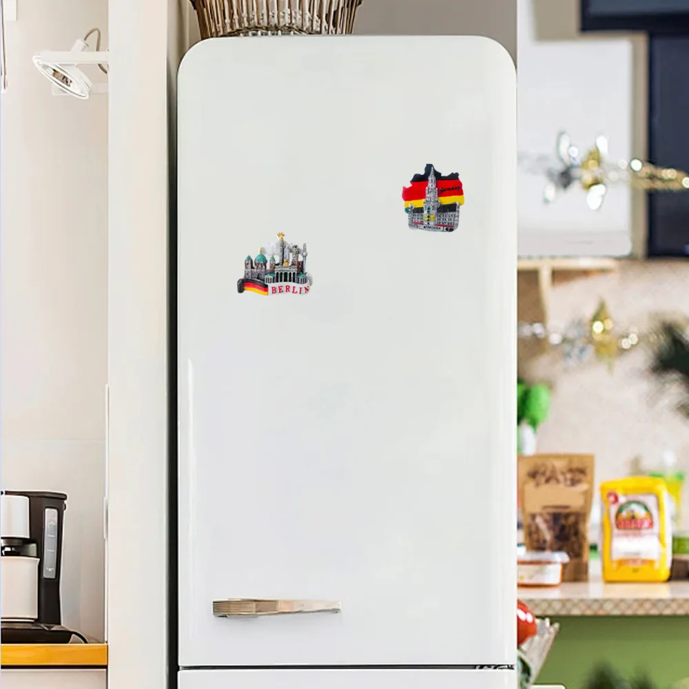 مغناطيس الثلاجة ملصق مائي ألمانيا برلين ميونيخ ألمانيا السياحة هدية تذكارية لتقوم بها بنفسك الثلاجة ملصقات ثلاثية الأبعاد المغناطيسي ديكور المنزل #5