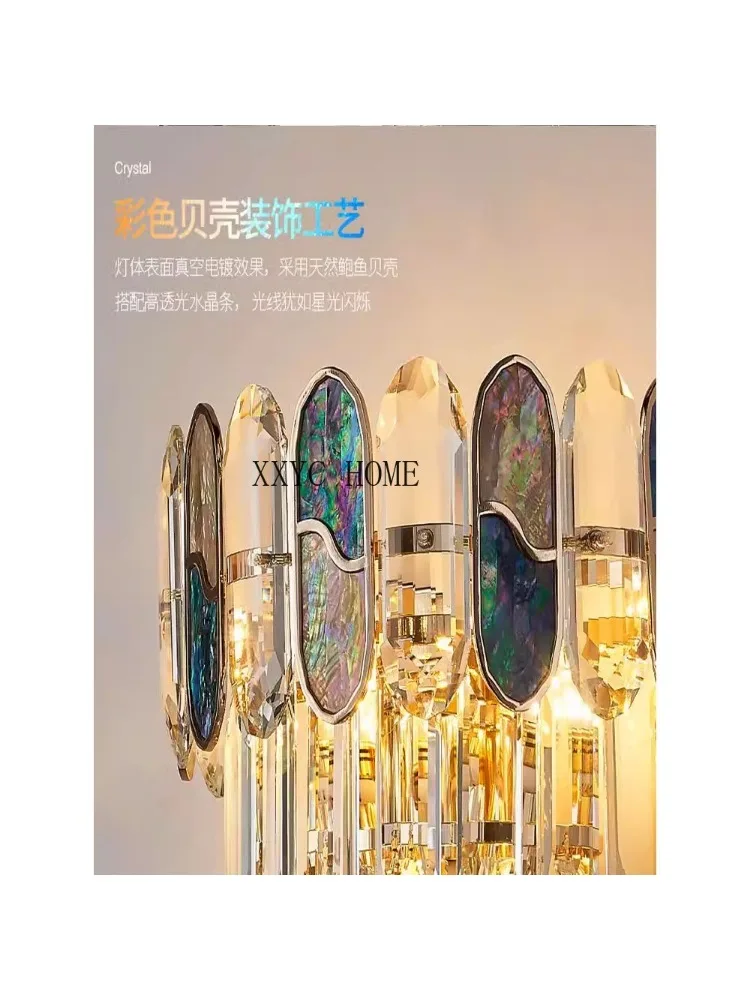 Modern Minimalist Bedroom Living Room Television Background Wall Light Luxury Crystal Wall Lamp