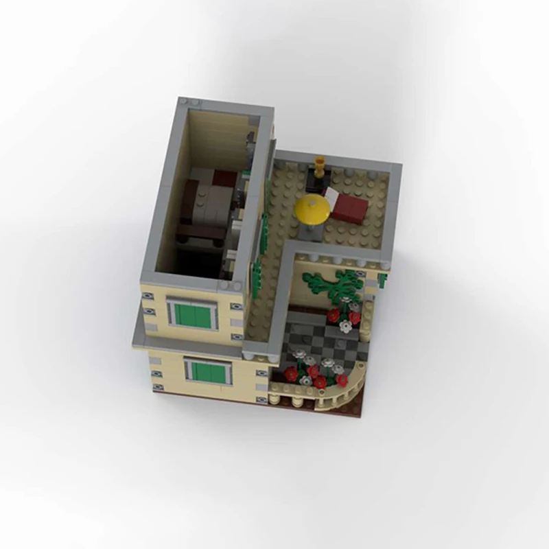 741 Uds. MOC arquitectura clásica Villa italiana elegante modelo DIY bloques de construcción juguetes de cumpleaños regalo