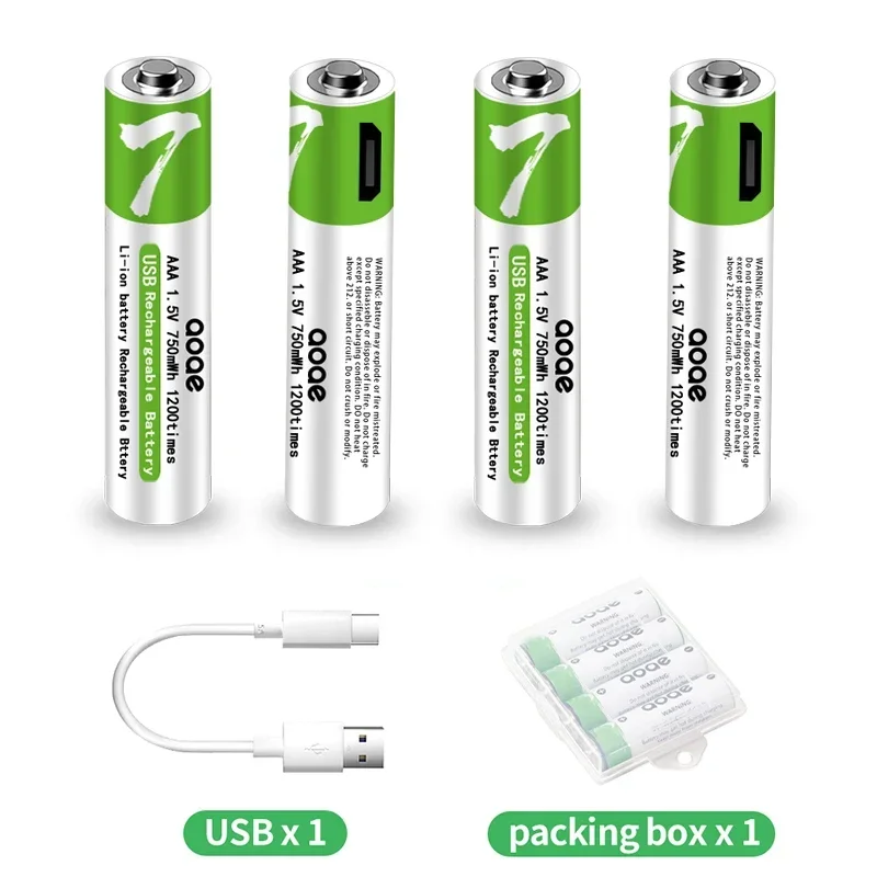 2024 Rechargeable Battery AAA 1.5V Large Capacity 800mAh Battery AAA USB cable Fast Charge Lithium ion Batteries for Mouse Toy