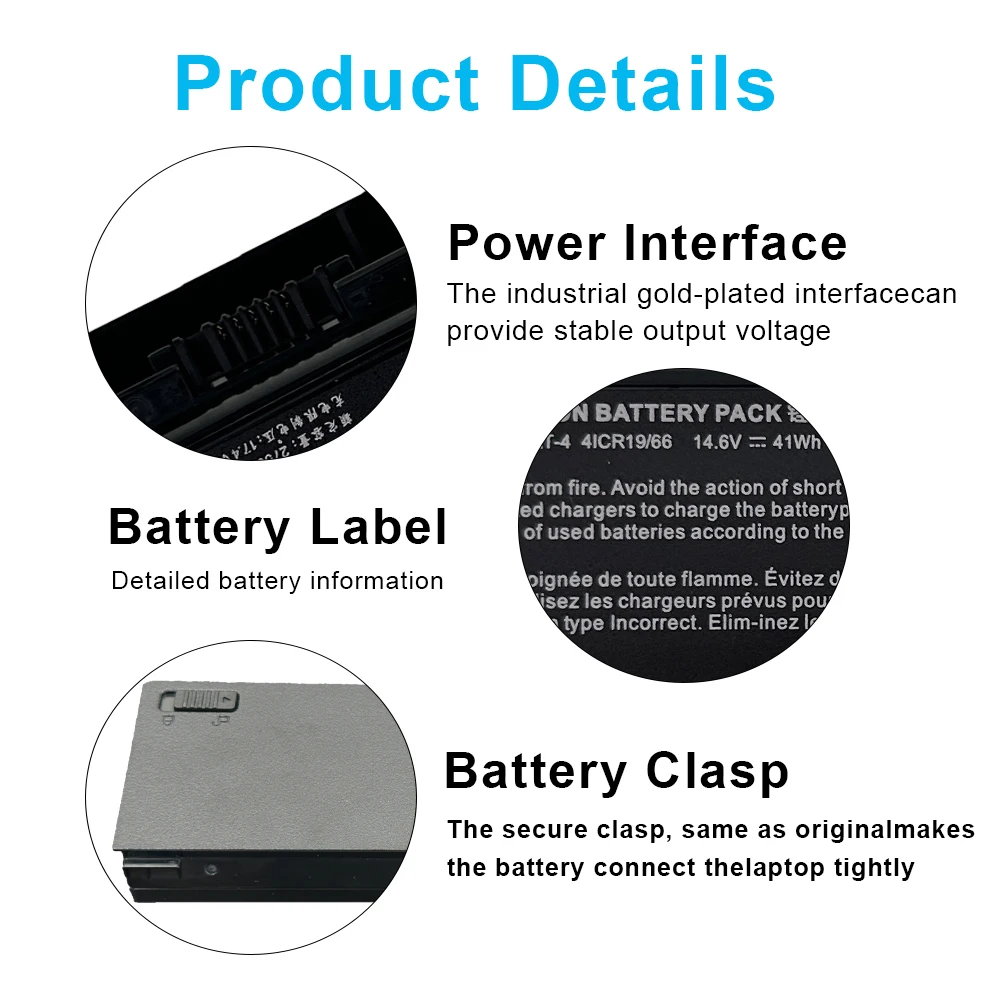 NH50BAT-4 Laptop Battery For HASEE Thunderobot 911ME Clevo NH50RA NH55RCQ NH58RDQ 6-87-NH50S-41C00 Z7-CT5NA G8-CT7NA T3 T3TI Z8