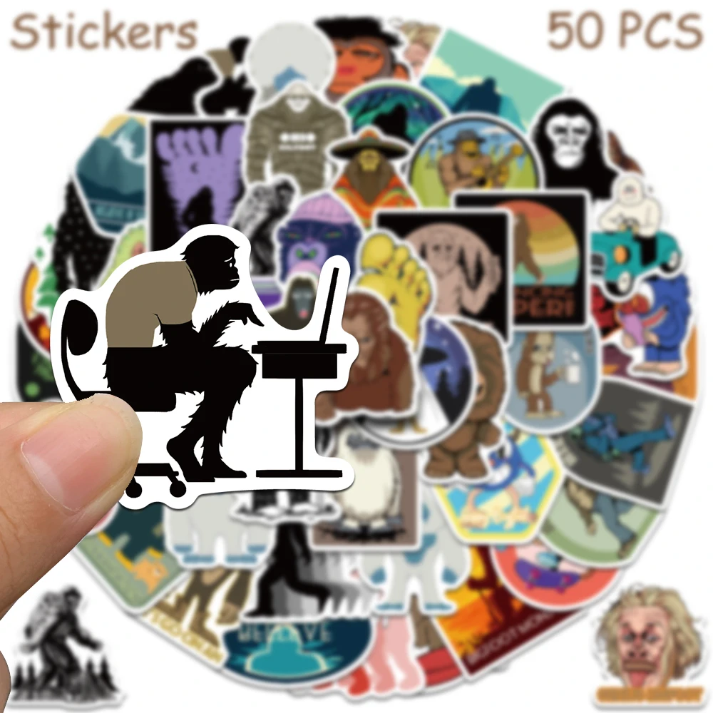 50pcs Outdoor Ape Stickers Decals For Laptop Suitcase Notebook Skateboard Guitar DIY Cartoon Aesthetic Stickers Creative Gifts