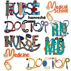 Hanreshe Medical Enamel Brooches Pins Set Mixed Creative Accessories Nursing Badge for Doctor Nurse Medicine Student Gifts