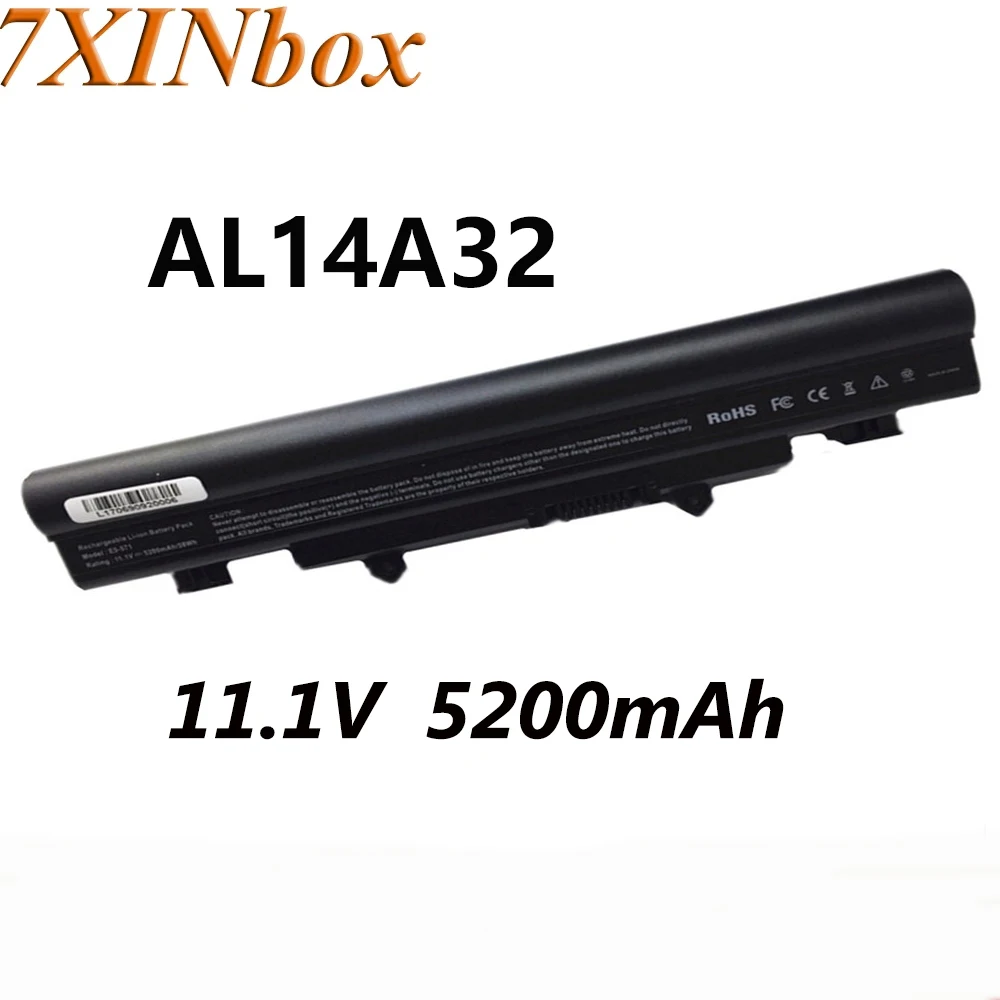 7XINbox AL14A32 11.1V 5200mAh Laptop Battery For Acer Aspire E14 E15 E5 E5-531 E5-551 E1-571 E5-421 E5-571 V3-472 V3-572 Series