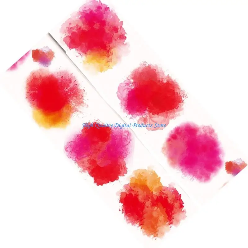 스크랩북을위한 U2JE 수채화 장식 마스킹 테이프 50mmx2m