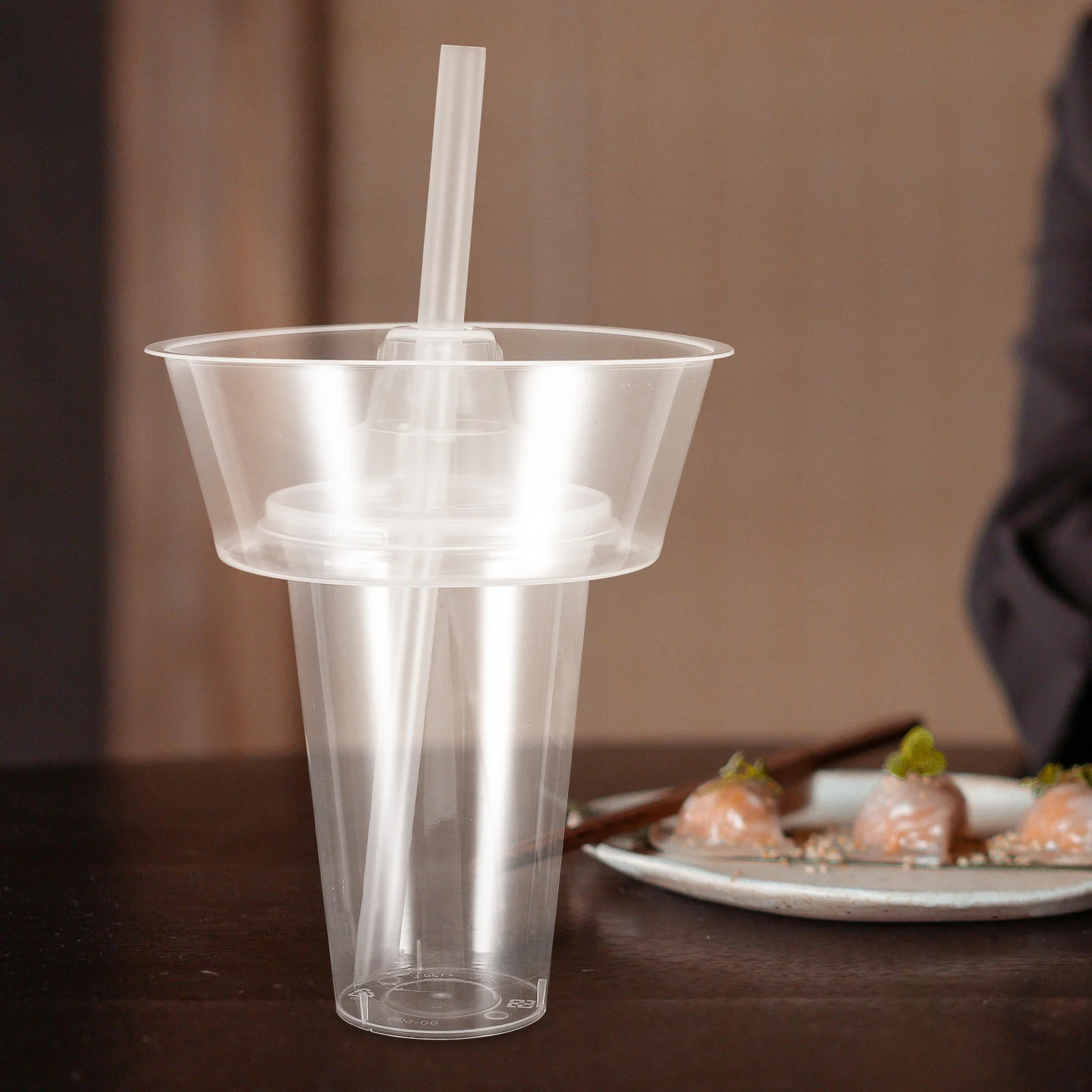 

2 Sets Smoking Cups Reusable Plastic Tumblers Thickened Body for Hot Pot Meals Travel Snack Bowl Cups