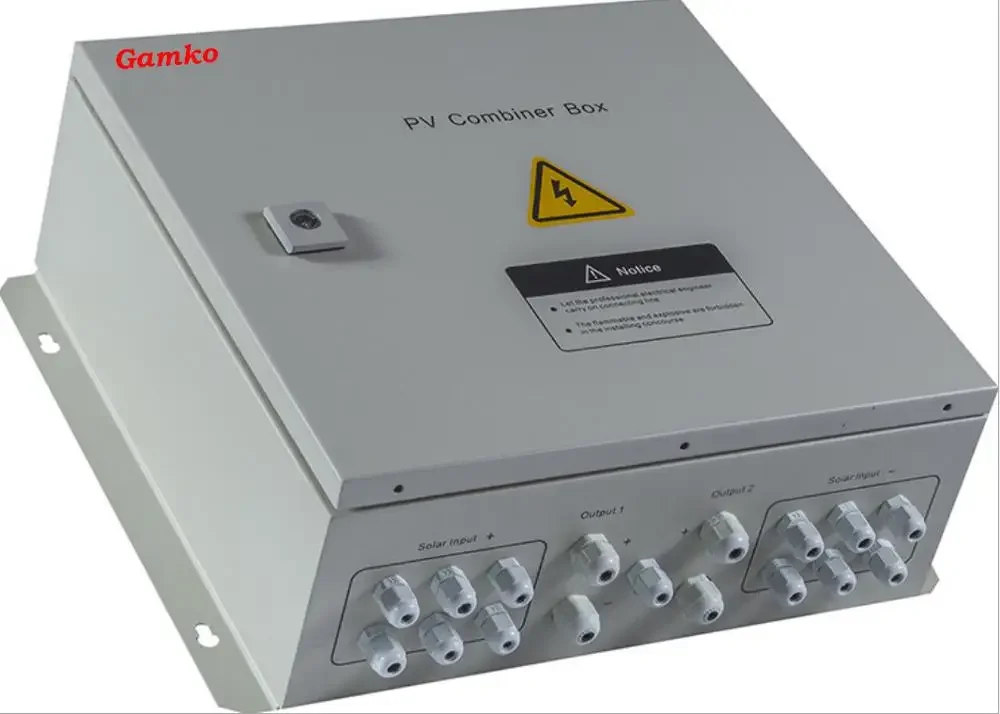 Gamko-caixa de combinador 16 cordas, trifásica, para uso em sistema solar