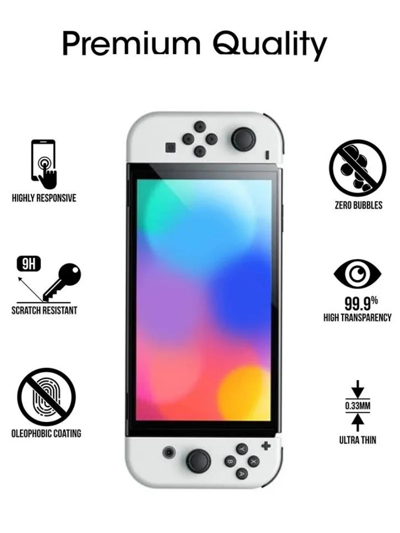 Vidro protetor hd para nintendo switch protetor de tela de vidro temperado para nintendo switch oled lite ns filme temperado de tela