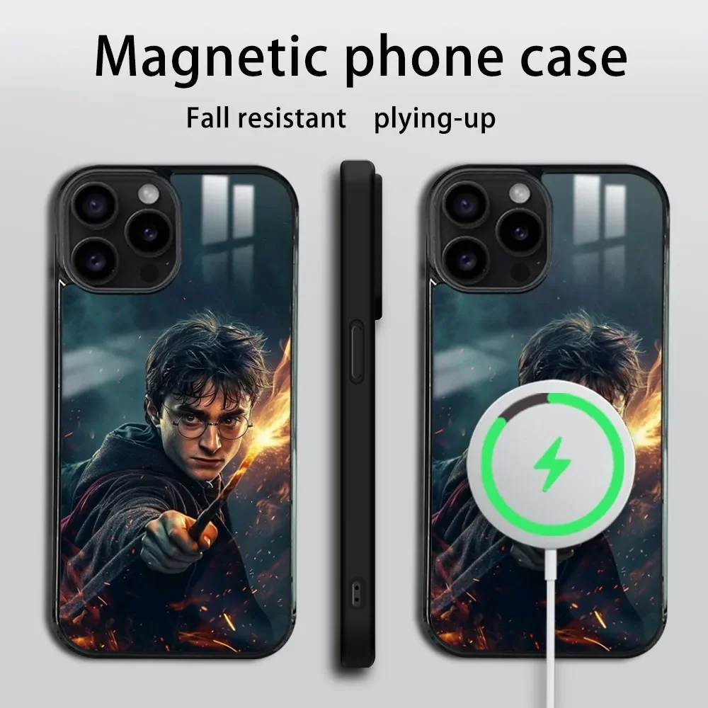 Magic H-Harries-S  Phone Case For iPhone 16 15 14 13 12 11 Pro Max Plus Mini Magsafe Mirror Wireless Magnetic Cover