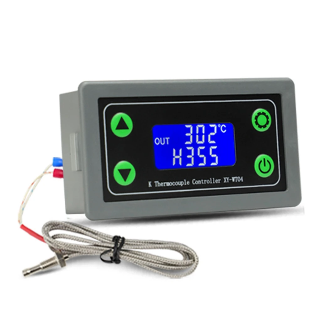 A10I XY-WT04 High Temperature Digital Thermostat K-Type Thermocouple High Temperature Controller -99-999 Degrees
