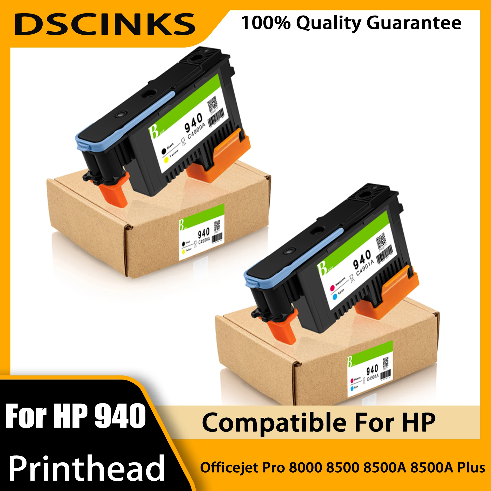 

Для принтеров HP 940 (C4900A, C4901A) — совместимая печатающая головка для HP Officejet Pro 8000, 8500, 8500A, 8500A Plus, 8500A Premium