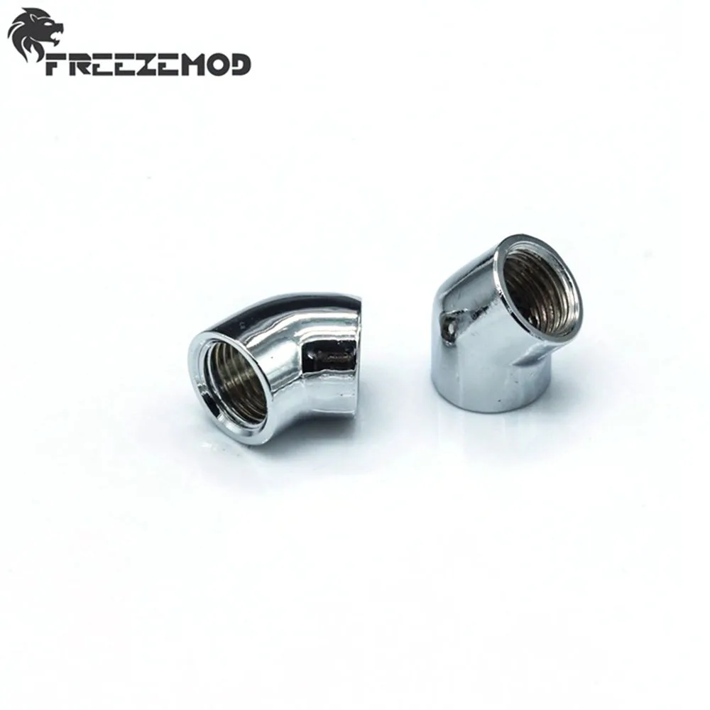 FREEZEMOD Female-Female 45 Degree Elbow Adapter Silvery Double Internal G1/4 Thread Water Cooler Fitting Fittings TorqueSNWT-S45