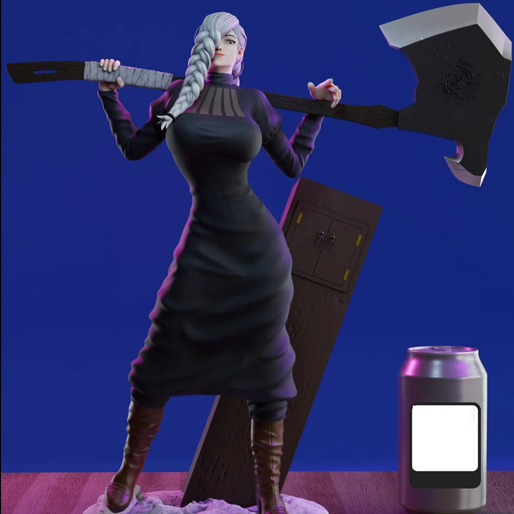 Kit de modèle d'impression 3D, beauté, angiAxe, Kokor, Mei, Mei, NSFW, figurine l'inventaire, statue de réduction bricolage, jouets non peints, 1/24