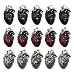 10pcs 16*25mm Gothic Human Organ Heart Charms Alloy Pendants For DIY Bracelet Necklace Earrings Jewelry Making Accessories