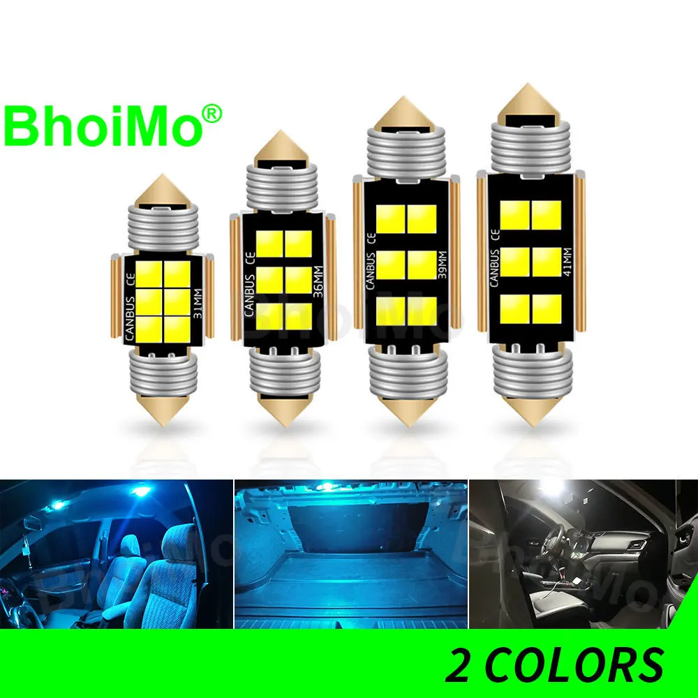 

BhoiMo 2PCS 31MM C5W Led Bulb Festoon 36 39 41 MM Car Interior Light Reading Vanity Mirror Dome Door Trunk Signal Lamp C10W