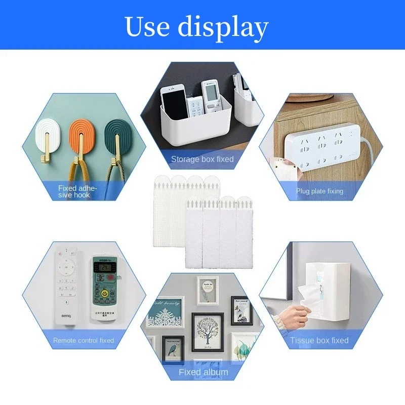 Punch-free Frame Tape Strips Assorted Mounting Self Adhesive Picture Fixed Poster Wall Hook Hanger Stickers for Home Decoration