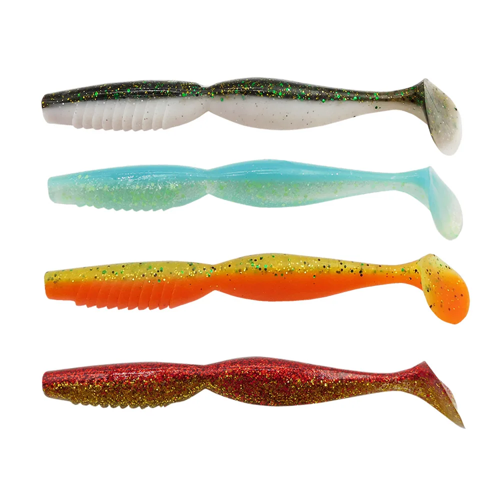 ESFISSHING Fishing Gear Lure Sub Soft Bait Spindle 125mm11g 6 T-tail High Elastic Salt Killing