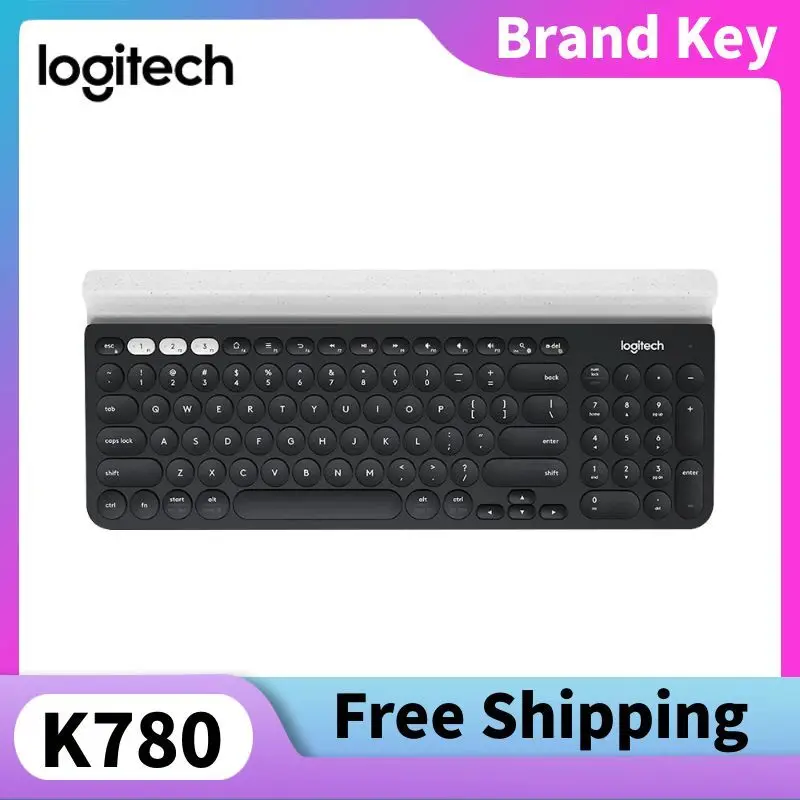 Logitech K780 Беспроводная Bluetooth-клавиатура с несколькими устройствами FLOW Cross-Computer Control, совместимая с компьютерными телефонами, аксессуарами для ПК Logitech K780 Беспроводная Bluetooth-клавиатура с несколькими устройствами FLOW Cross-Computer Control, совместимая с компьютерными телефонами, аксессуарами для ПК