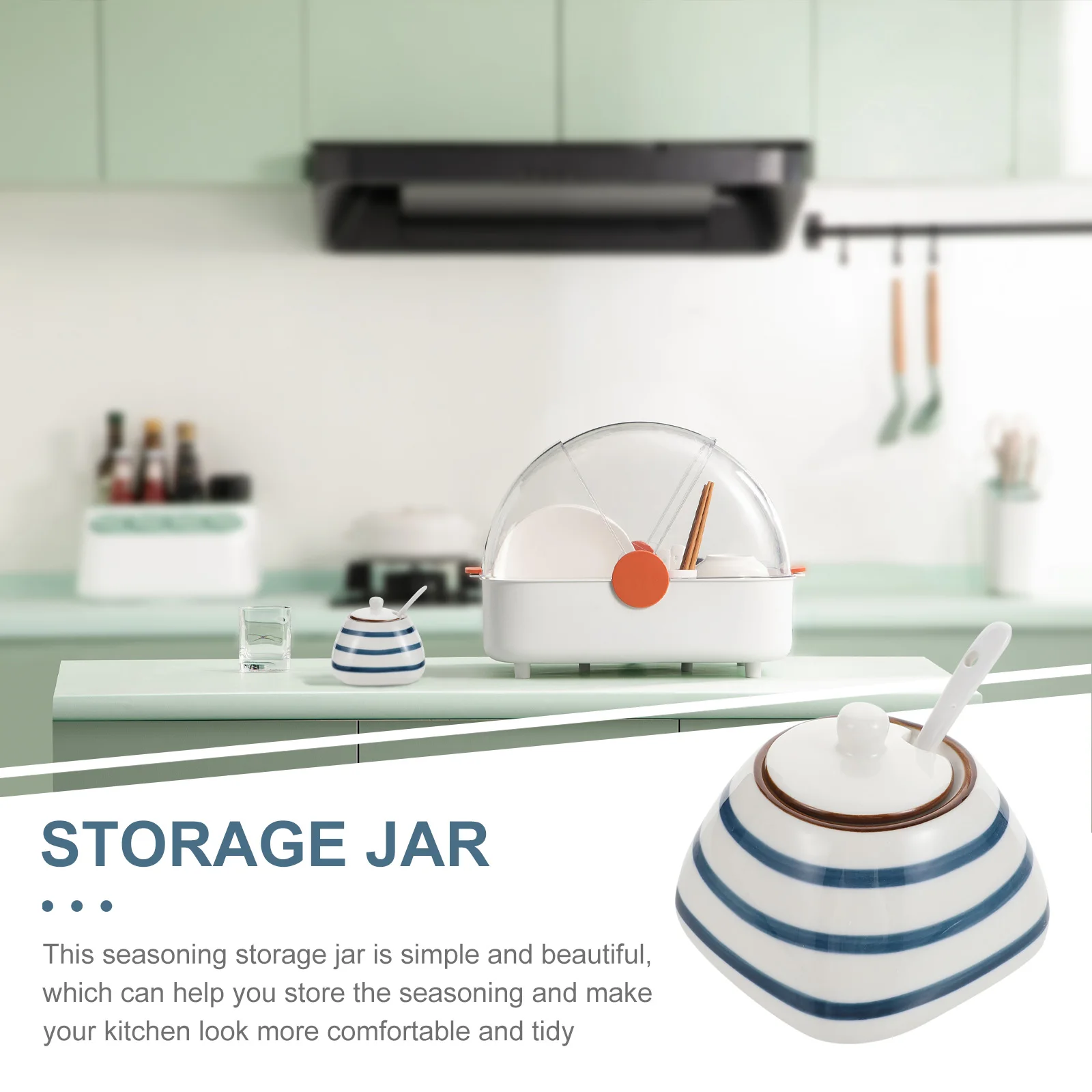 

1 комплект, керамическая банка для специй, бытовой горшок для приправ, многофункциональный держатель для хранения приправ, соль, перец, сахар, кухонная канистра для специй