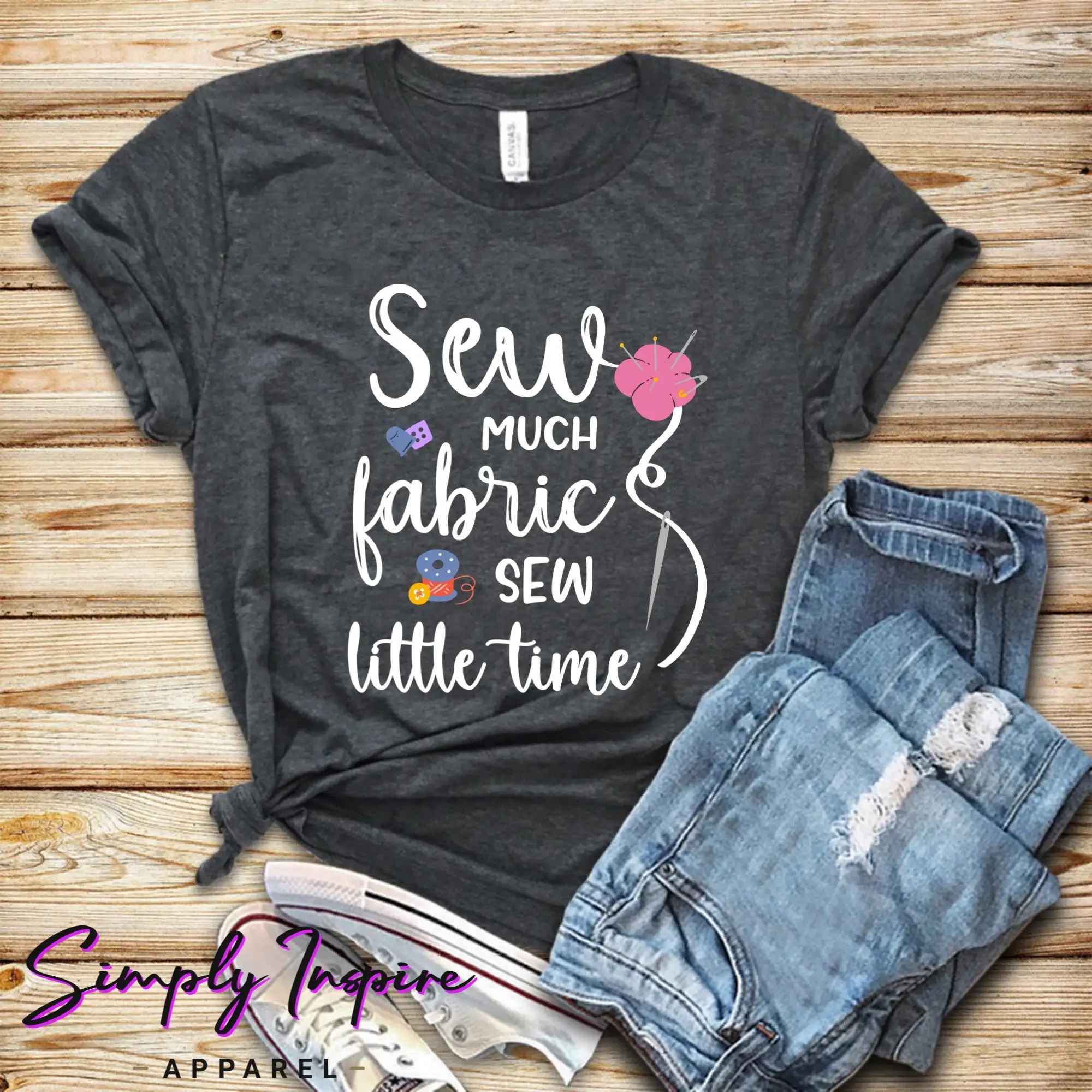 Sewing T Shirt Tailor Sew Much Fabric Little Time Funny I Love Tank Tops