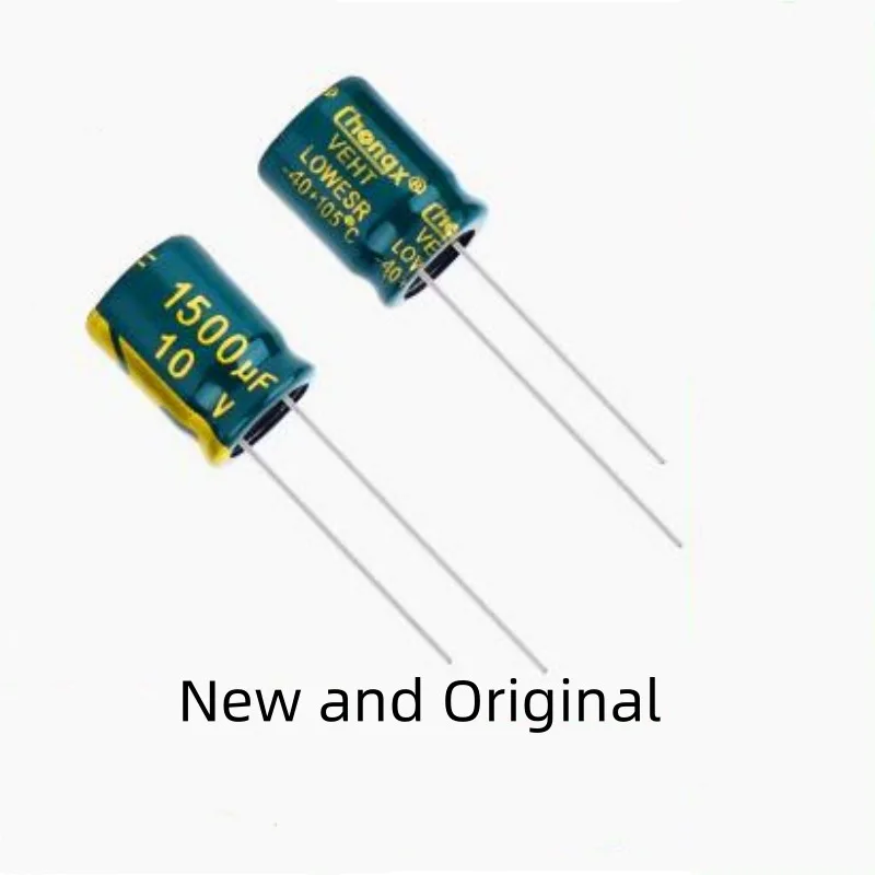 

High frequency, low resistance, high temperature resistance, brand new direct insertion electrolytic capacitor 1500UF 10V 10X13