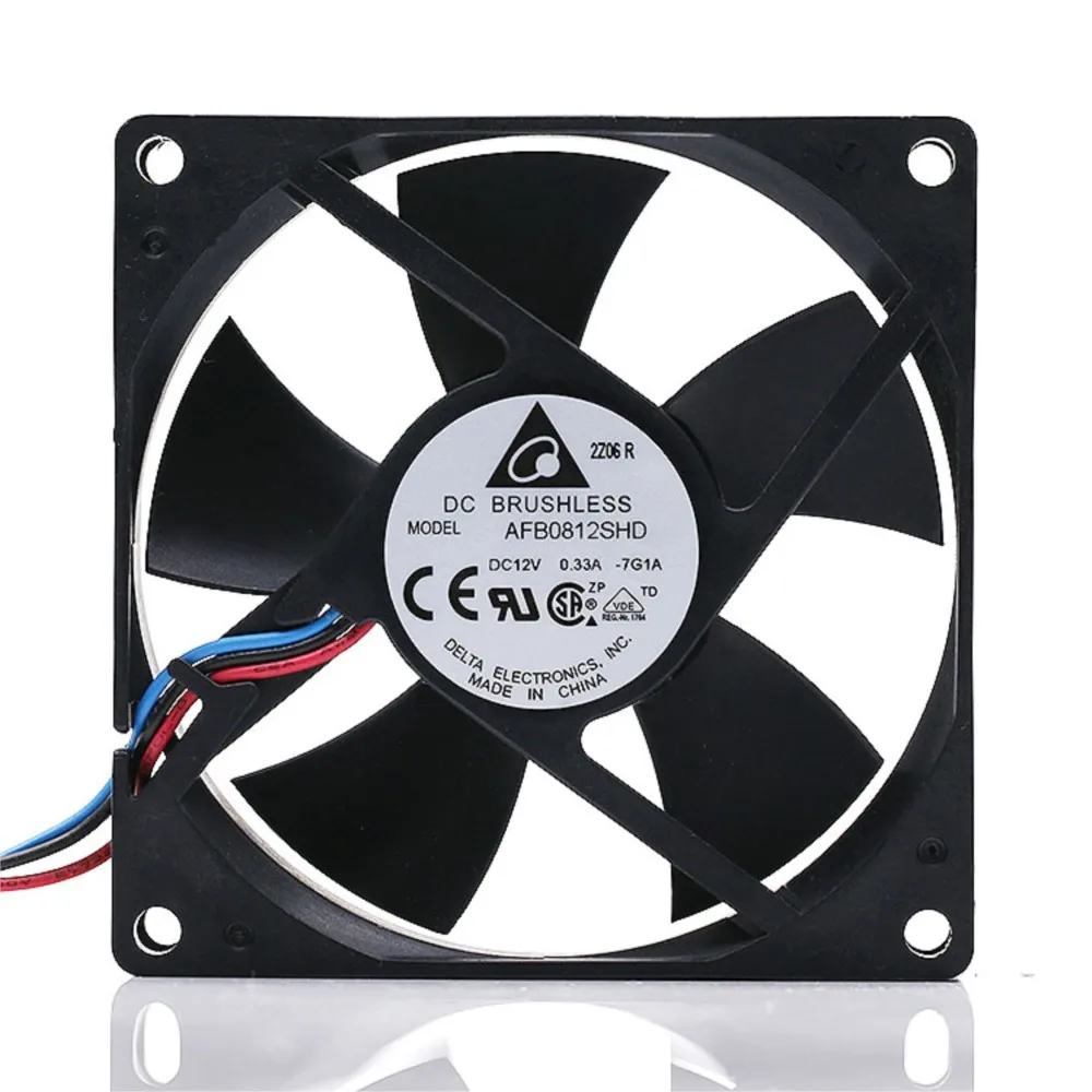 For Delta AFB0812SHD 8cm 8020 12V 0.33A Max Airflow Rate Power Supply of PC Case Cooling Fan