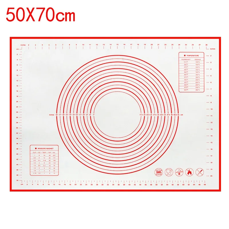 UNTIOR 1PCS Siliconen Bakmat Kneden Pad Deeg Mat Pizza Cake Deeg Maker Keuken Koken Grill Non-stick gadgets Bakvormen