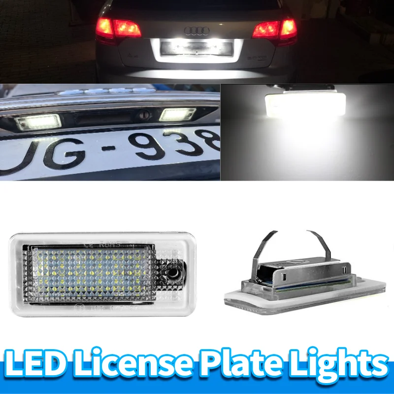 

2PCS LED License Number Plate Light Lamp Error Free FOR Audi A3 S3 A4 S4 A5 S5 A6 S6 A8 S8 Q7 RS3 RS4 RS6 Hatchback 8E0943021B