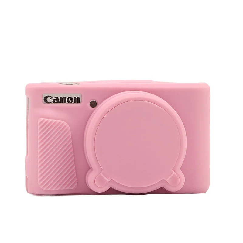 For SX740HS SX730 Soft Camera Silicone Case For Canon PowerShot SX740 HS SX730HS Rubber Bag Cover With Lens Protector Cap